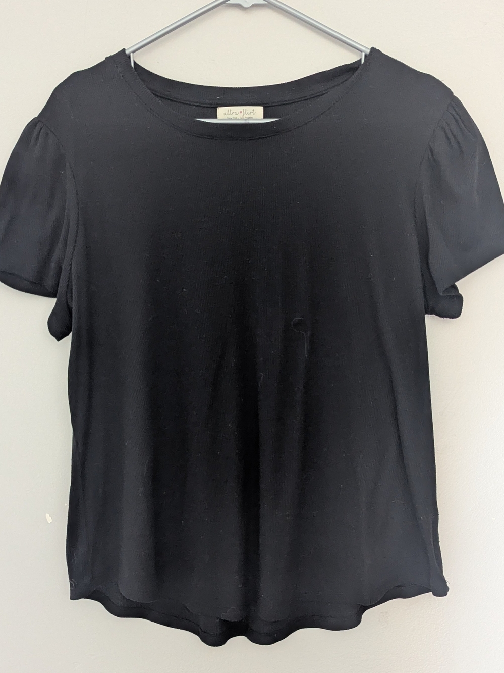 Ultra Flirt Black Short Sleeve Top Size XL